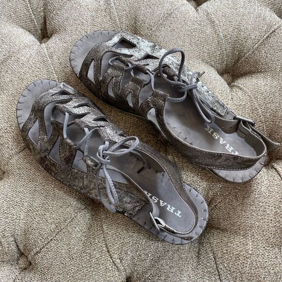 Trask Shimmery Metallic Sandals - Picture 13 of 16
